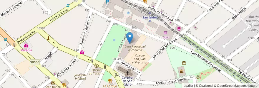 Mapa de ubicacion de Quinta de Anchorena en Argentinië, Buenos Aires, Partido De San Isidro, San Isidro.