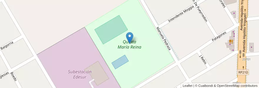 Mapa de ubicacion de Quinta María Reina en アルゼンチン, ブエノスアイレス州, Partido De Almirante Brown, Glew.
