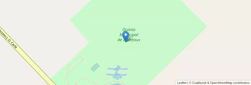 Mapa de ubicacion de Quinta Municipal de Daireaux en アルゼンチン, ブエノスアイレス州, Partido De Daireaux.