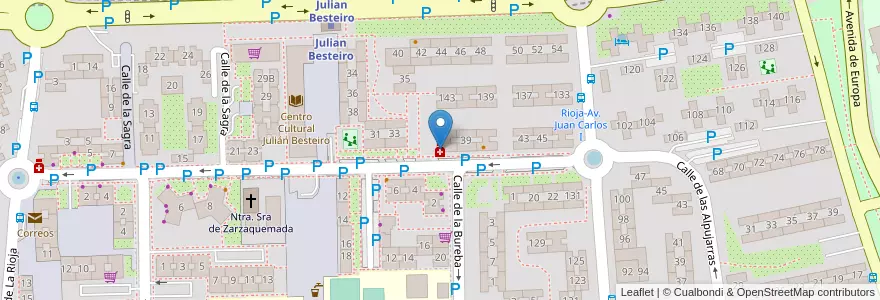 Mapa de ubicacion de Quintana Recarte Ana María en Spagna, Comunidad De Madrid, Comunidad De Madrid, Área Metropolitana De Madrid Y Corredor Del Henares, Leganés.