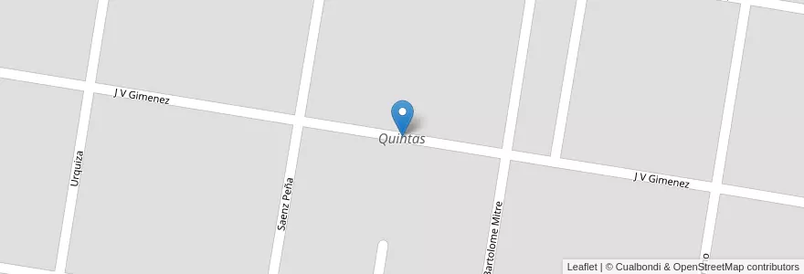 Mapa de ubicacion de Quintas en الأرجنتين, سانتا في, Departamento Vera, Municipio De Vera, Vera.