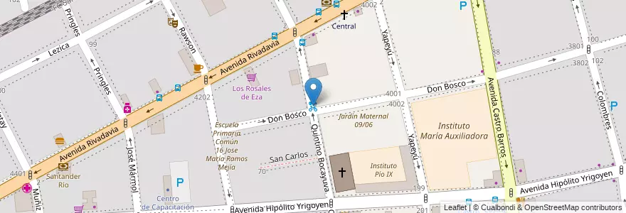 Mapa de ubicacion de Quintino Bocayuva, Almagro en 아르헨티나, Ciudad Autónoma De Buenos Aires, Comuna 5, 부에노스아이레스.