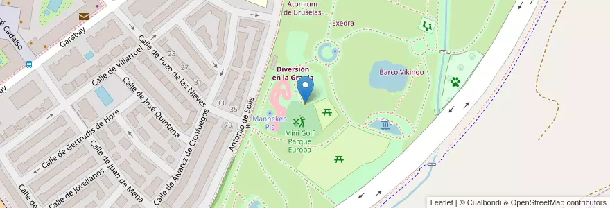 Mapa de ubicacion de Quiosco Diversión en la Granja en スペイン, マドリード州, Comunidad De Madrid, Área Metropolitana De Madrid Y Corredor Del Henares, San Fernando De Henares.
