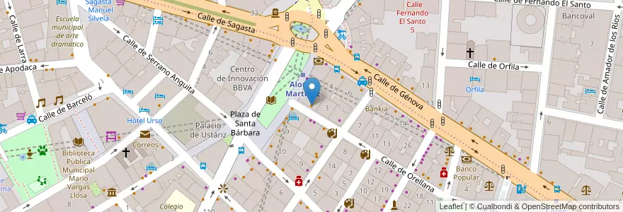 Mapa de ubicacion de Quispe en Испания, Мадрид, Мадрид, Área Metropolitana De Madrid Y Corredor Del Henares, Мадрид.