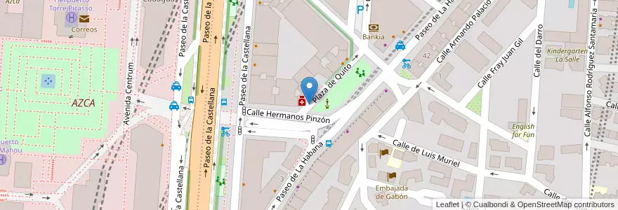 Mapa de ubicacion de QUITO, PLAZA, DE,S/N en Spagna, Comunidad De Madrid, Comunidad De Madrid, Área Metropolitana De Madrid Y Corredor Del Henares, Madrid.