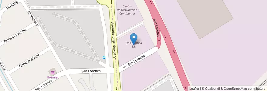 Mapa de ubicacion de QX Logística SA. en Argentina, Buenos Aires, Partido De Esteban Echeverría, El Jagüel.