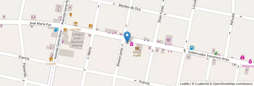 Mapa de ubicacion de R Ducano en アルゼンチン, ブエノスアイレス州, Partido De Morón, Castelar.