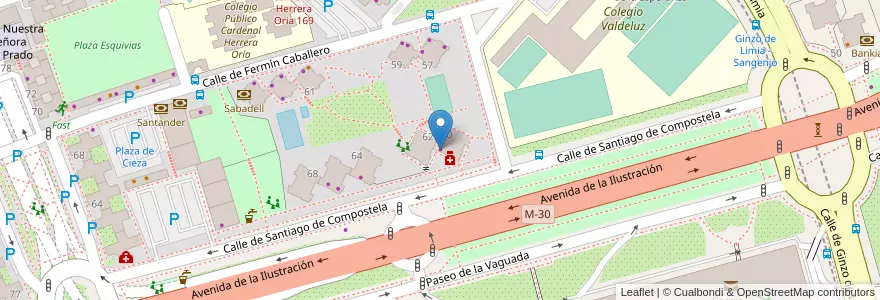 Mapa de ubicacion de RACC en إسبانيا, منطقة مدريد, منطقة مدريد, Área Metropolitana De Madrid Y Corredor Del Henares, مدريد.