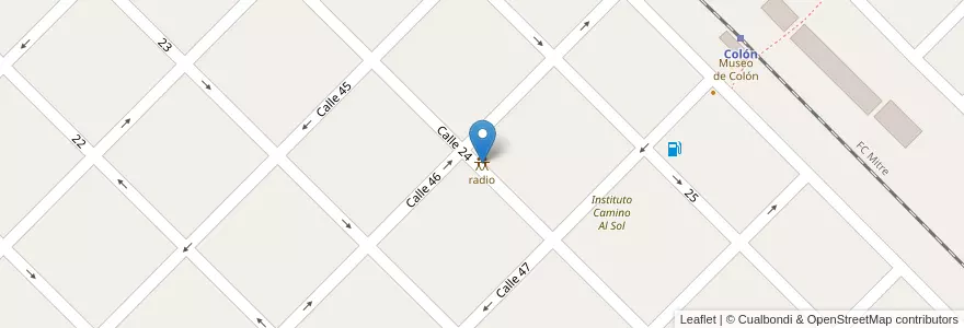 Mapa de ubicacion de radio en الأرجنتين, بوينس آيرس, Partido De Colón, Colón.