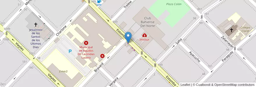 Mapa de ubicacion de Radio Colonia en Arjantin, Buenos Aires, Partido De Bahía Blanca, Bahía Blanca.