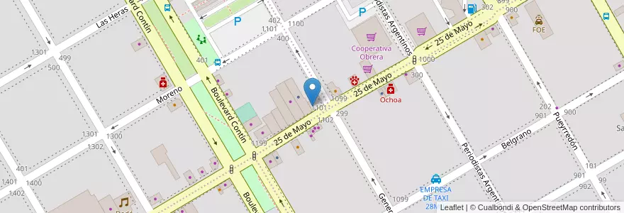 Mapa de ubicacion de Radio Estación Qu en 阿根廷, 内格罗河省, Departamento Adolfo Alsina, Viedma, Viedma.