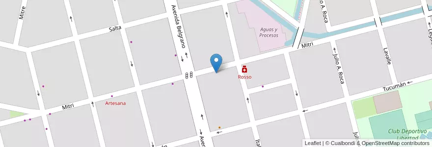 Mapa de ubicacion de Radio Ingenio 99.9MHz en آرژانتین, سانتافه, Departamento Castellanos, Municipio De Sunchales.