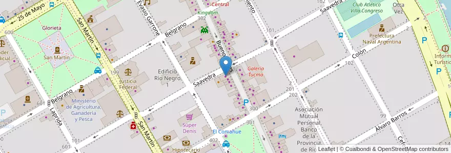 Mapa de ubicacion de Radio La Puntual en 아르헨티나, 리오네그로주, Departamento Adolfo Alsina, Viedma, Viedma.