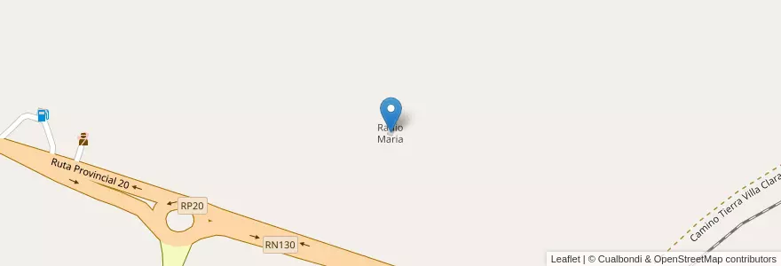 Mapa de ubicacion de Radio Maria en アルゼンチン, エントレ・リオス州, Departamento Villaguay, Distrito Bergara.