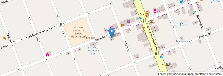 Mapa de ubicacion de Radio Merlo en アルゼンチン, ブエノスアイレス州, Partido De Merlo, Merlo.