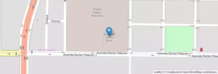 Mapa de ubicacion de Radio Nacional Santa Rosa en Argentinien, La Pampa, Municipio De Santa Rosa, Departamento Capital, Santa Rosa.