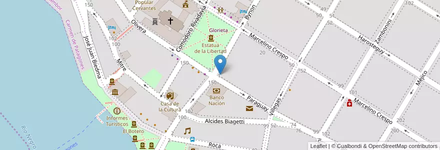 Mapa de ubicacion de Radio Patagonia en Arjantin, Buenos Aires, Partido De Patagones, Carmen De Patagones.