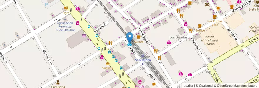 Mapa de ubicacion de Radio Taxi en الأرجنتين, بوينس آيرس, Partido De San Isidro, San Isidro.