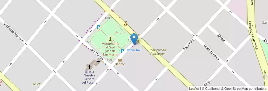 Mapa de ubicacion de Radio Taxi en Argentina, Córdova, Departamento General San Martín, Pedanía Villa Nueva, Municipio De Villa Nueva, Villa Nueva.