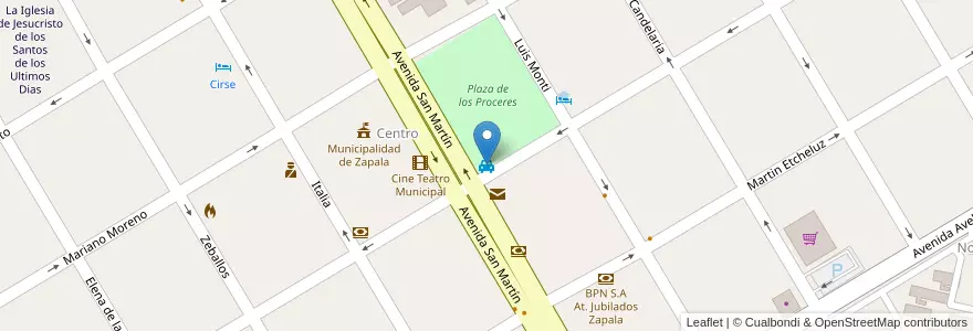 Mapa de ubicacion de radio taxi unión en آرژانتین, شیلی, استان نئوکن, Departamento Zapala, Zapala, Zapala.