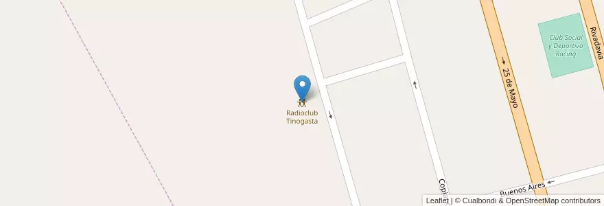 Mapa de ubicacion de Radioclub Tinogasta en الأرجنتين, Catamarca, Departamento Tinogasta, Municipio De Tinogasta, Tinogasta.