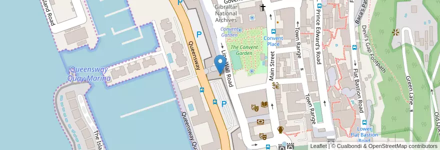 Mapa de ubicacion de Raj's Curry House en 스페인, 지브롤터, Gibraltar.