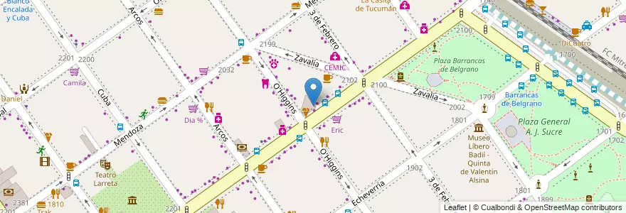 Mapa de ubicacion de Ramallo Club, Belgrano en 阿根廷, Ciudad Autónoma De Buenos Aires, 布宜诺斯艾利斯, Comuna 13.
