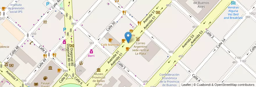 Mapa de ubicacion de Rambla Ana Gotilla de Cafiero, Casco Urbano en الأرجنتين, بوينس آيرس, Partido De La Plata, لابلاتا.