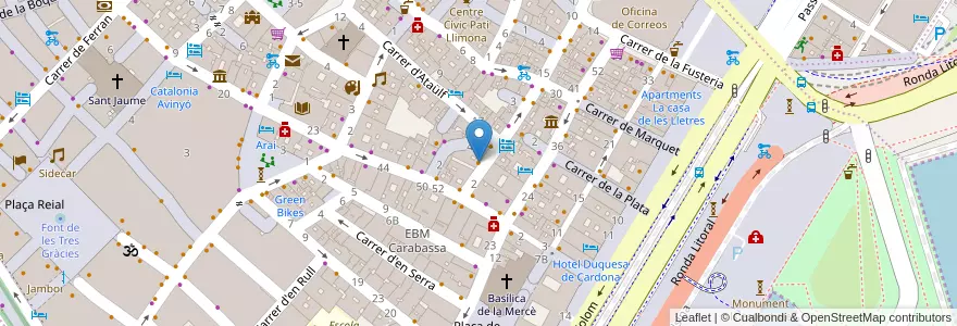Mapa de ubicacion de Ramen Shop en Espanha, Catalunha, Barcelona, Barcelonès, Barcelona.
