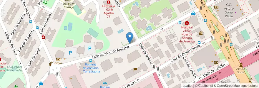 Mapa de ubicacion de RAMIREZ DE ARELLANO, CALLE, DE,14 en Espanha, Comunidade De Madrid, Comunidade De Madrid, Área Metropolitana De Madrid Y Corredor Del Henares, Madrid.