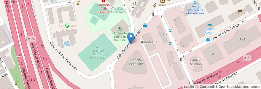 Mapa de ubicacion de RAMIREZ DE ARELLANO, CALLE, DE,31 en 西班牙, Comunidad De Madrid, Comunidad De Madrid, Área Metropolitana De Madrid Y Corredor Del Henares, Madrid.