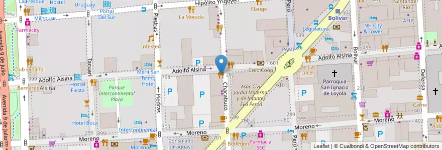 Mapa de ubicacion de Ramon Bistro, Montserrat en Argentinië, Ciudad Autónoma De Buenos Aires, Comuna 1, Buenos Aires.