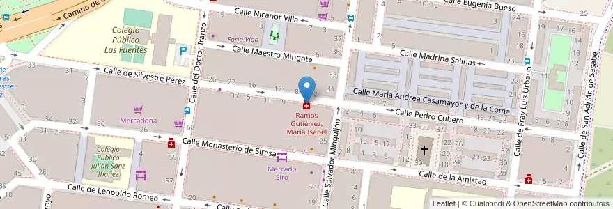 Mapa de ubicacion de Ramos Gutiérrez, María Isabel en Espanha, Aragão, Saragoça, Zaragoza, Saragoça.