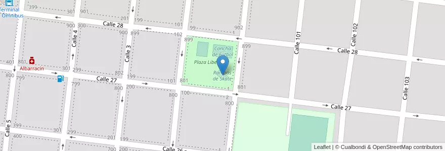 Mapa de ubicacion de Rampas de Skate en الأرجنتين, بوينس آيرس, Partido De Veinticinco De Mayo, Veinticinco De Mayo.