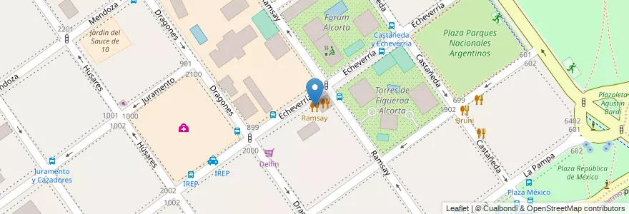 Mapa de ubicacion de Ramsay, Belgrano en Argentinien, Ciudad Autónoma De Buenos Aires, Buenos Aires, Comuna 13.