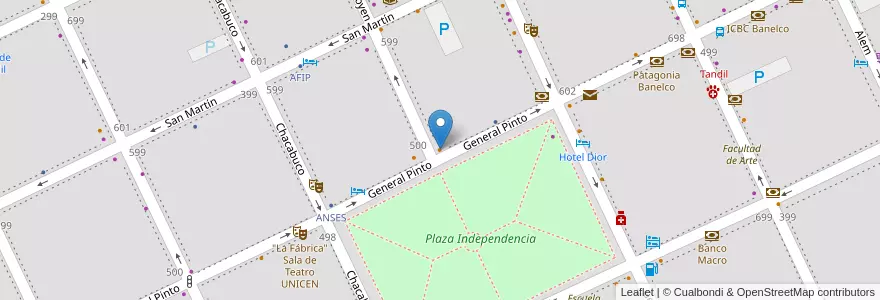 Mapa de ubicacion de Rana Baris en Argentina, Buenos Aires, Partido De Tandil, Tandil.