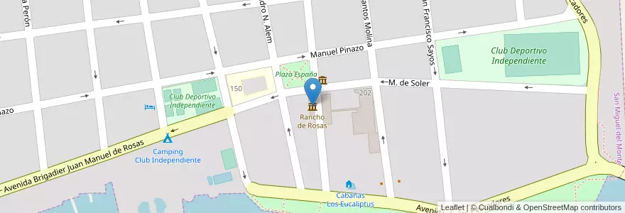 Mapa de ubicacion de Rancho de Rosas en Arjantin, Buenos Aires, Partido De Monte, San Miguel Del Monte.