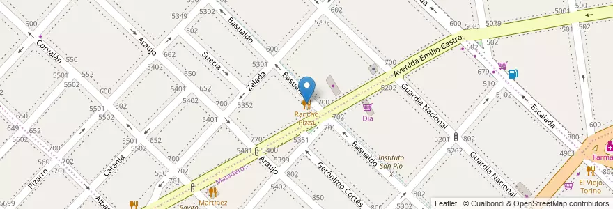 Mapa de ubicacion de Rancho Pizza, Villa Luro en Argentina, Autonomous City Of Buenos Aires, Comuna 9, Autonomous City Of Buenos Aires, Comuna 10.