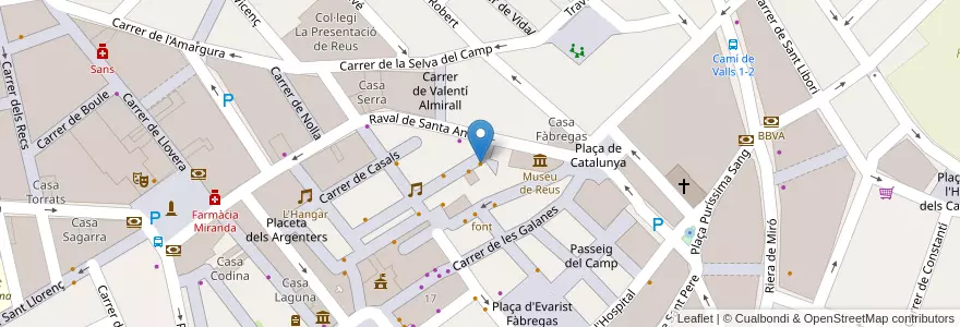Mapa de ubicacion de Random en 西班牙, Catalunya, Tarragona, Baix Camp, Reus.