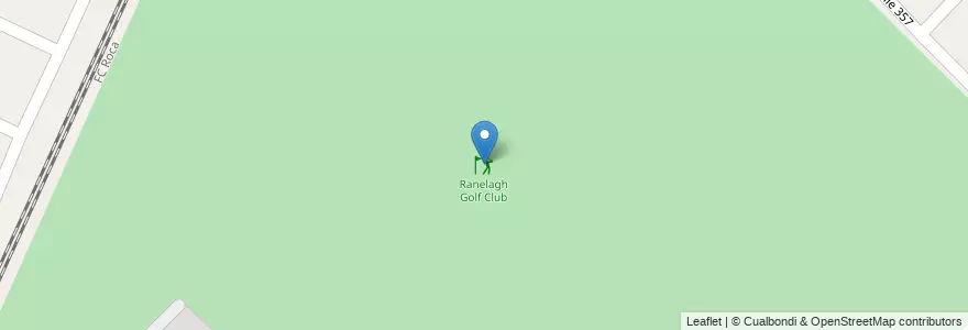 Mapa de ubicacion de Ranelagh Golf Club en آرژانتین, استان بوئنوس آیرس, Partido De Berazategui, Ranelagh.