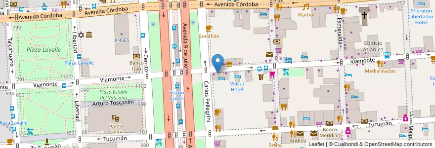 Mapa de ubicacion de Rapi Page, San Nicolas en الأرجنتين, Ciudad Autónoma De Buenos Aires, Comuna 1, Buenos Aires.