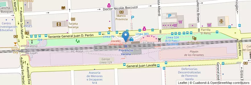 Mapa de ubicacion de Rapipago en Argentine, Province De Buenos Aires, Partido De Florencio Varela, Florencio Varela.
