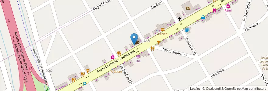 Mapa de ubicacion de Rapipago en アルゼンチン, ブエノスアイレス州, Partido De San Fernando, Victoria.