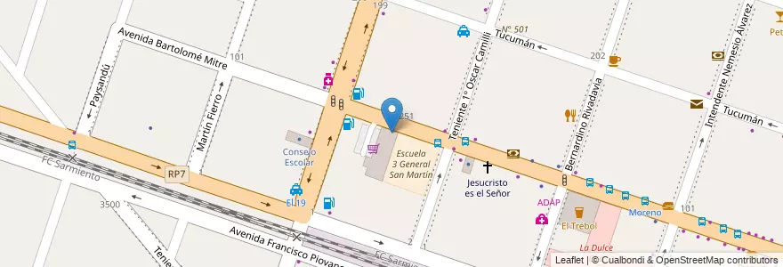 Mapa de ubicacion de Rapipago en 아르헨티나, 부에노스아이레스주, Partido De Moreno, Moreno.