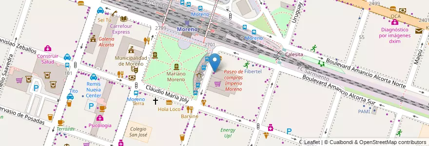 Mapa de ubicacion de Rapipago en Argentina, Buenos Aires, Partido De Moreno, Moreno.
