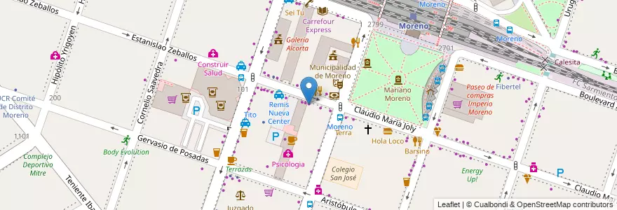 Mapa de ubicacion de Rapipago en آرژانتین, استان بوئنوس آیرس, Partido De Moreno, Moreno.