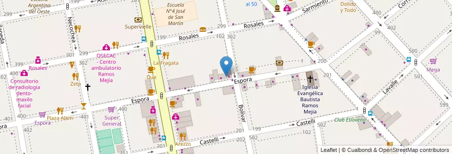 Mapa de ubicacion de Rapipago en الأرجنتين, بوينس آيرس, Partido De La Matanza, Ramos Mejía.