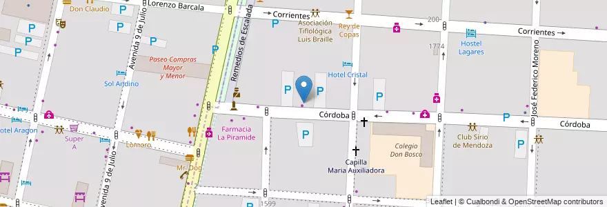 Mapa de ubicacion de Rapipago en Argentina, Cile, Mendoza, Departamento Capital, Ciudad De Mendoza, Sección 3ª Parque O'Higgins.