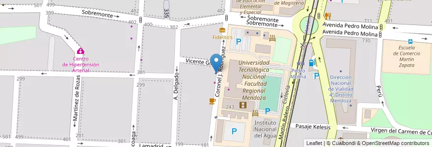 Mapa de ubicacion de RapiPago en Argentine, Chili, Mendoza, Departamento Capital, Ciudad De Mendoza, Sección 5ª Residencial Sur.