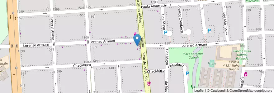 Mapa de ubicacion de RapiPago en Argentine, Chili, Mendoza, Godoy Cruz, Departamento Godoy Cruz, Distrito Ciudad De Godoy Cruz.